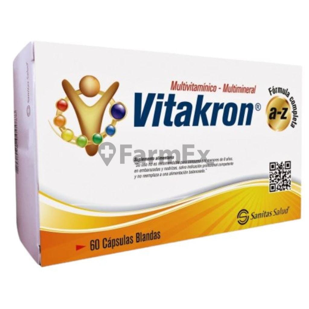 Vitakron Multivitamínico - Multimineral x 60 cápsulas Farmex-Pluxee-Persistente